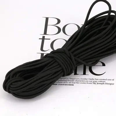 Latex Elastic Cord 2.5 mm, Colorful Round, Handmade DIY Binding Rubber Band - 12