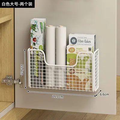 Kitchen cabinet door storage shelf adhesive no drilling - 8
