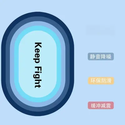 新升级防滑跳绳跳操居家瑜伽地垫健腹轮隔音减震室内加厚运动地毯 - 13