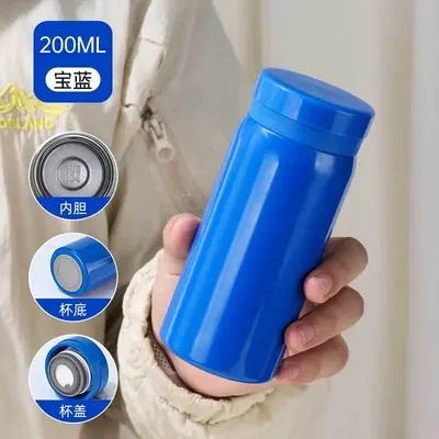 Insulated cup for women, elegant and simple, portable mini stainless steel pocket cup, student outdoor sports water bottle, customizable. - 9