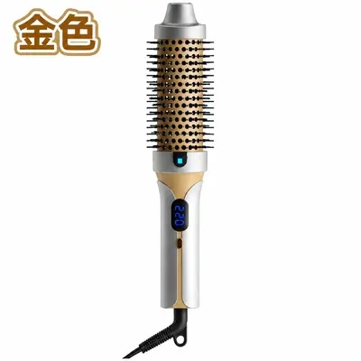 2-in-1 Hair Straightener and Curling Brush, 4 Temperature Settings - 10