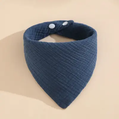 Baby Triangle Drool Bib, Four-Layer Cotton Gauze - 10