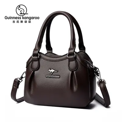 Guinness Kangaroo Women's Bucket Bag, Large Capacity, Soft Leather Shoulder Crossbody Bag