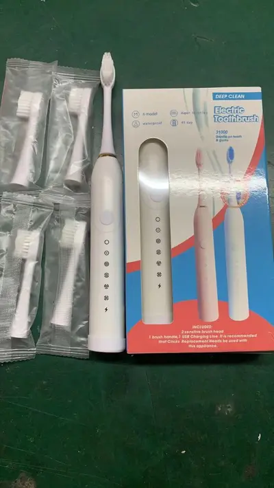 Rechargeable Soft Bristle Waterproof Ultrasonic Electric Toothbrush for Adults - 8