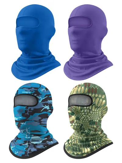 Ski Balaclava, Windproof, Thick Fleece, Funny Old Man Face Print