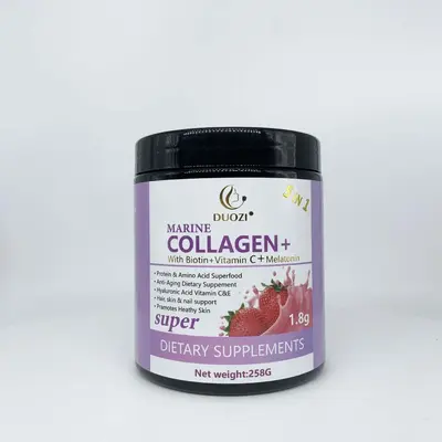 Meereskollagen-Pulver, Erdbeergeschmack, 258 g Dose - 5
