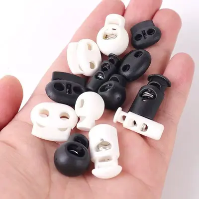 Transparent Plastic Spring Snap Buttons, Adjustable Cord Lock