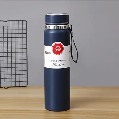 Stainless Steel Thermos Sun Flask Large Capacity Portable Sports Water Bottle - 8