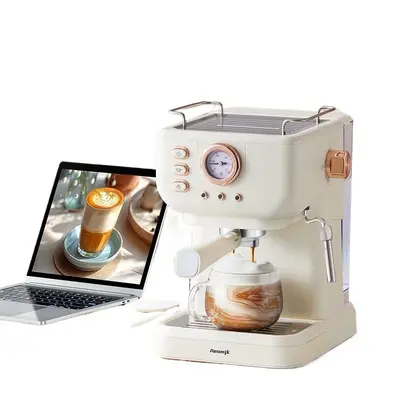 Ev Tipi Küçük Basınçlı Kahve Makinesi, Espresso, Latte ve Cappuccino - 5
