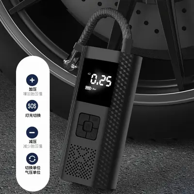 Tragbare kabellose Luftpumpe mit Lithium-Batterie, intelligentes digitales Display, elektrische Luftpumpe für Reifen, tragbar, Reifenpumpe für den grenzüberschreitenden Handel