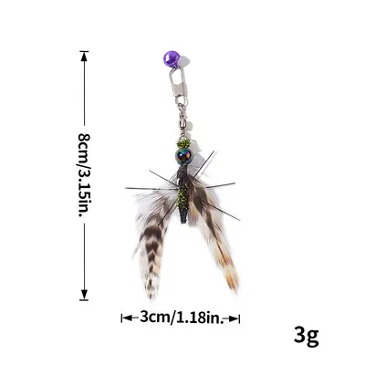 Simulation Insect Cat Teaser Replacement Head, Durable Cat Toy - 12