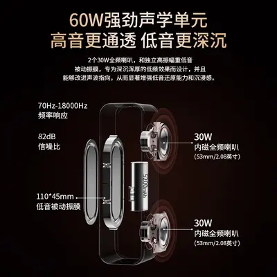 Berlin Sound Bluetooth Speaker, High Quality Outdoor Home Desktop High Volume Square Dance Card Bluetooth Speaker