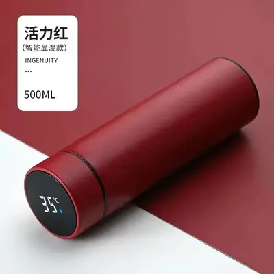 Smart Temperature Display Thermos Cup Portable Water Bottle Large Capacity - 7