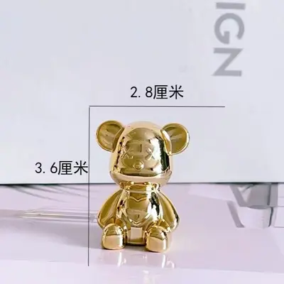 Electroplated Bear Knob, Glass Lid Handle for Milk Pot
