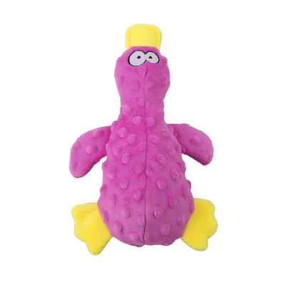Squeaky Plush Duck Dog Toy, Durable, with Crinkle Paper - 10