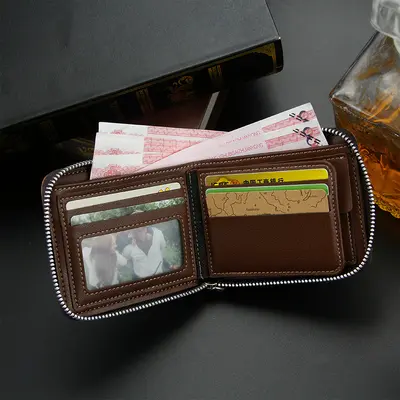 Men's Matte Wallet with Chain, Multi-Card Slots and Coin Pocket - 3