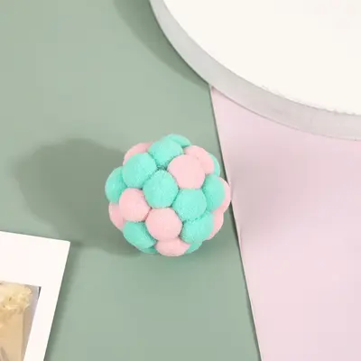 Katzenspielzeug Ball mit Glöckchen, elastischer Ball mit Geräusch - 6
