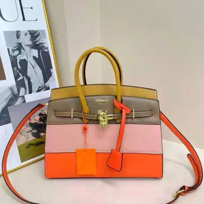 Damen-Patchwork-Platinum-Tasche, großes Fassungsvermögen, minimalistisch - 7