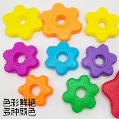 Rainbow colorful educational baby stacking tower toy