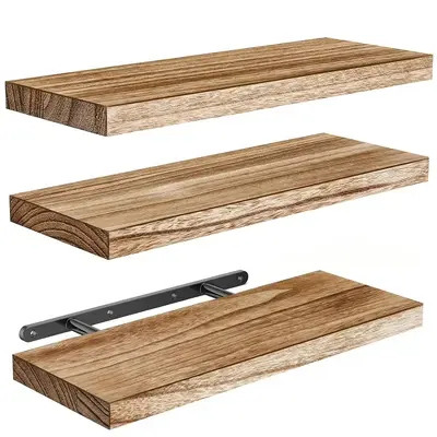 Wooden Floating Wall Shelf for Living Room and Bedroom - 13