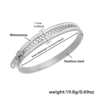 Edelstahl-Armband Ring Damen 18K Gold - 8