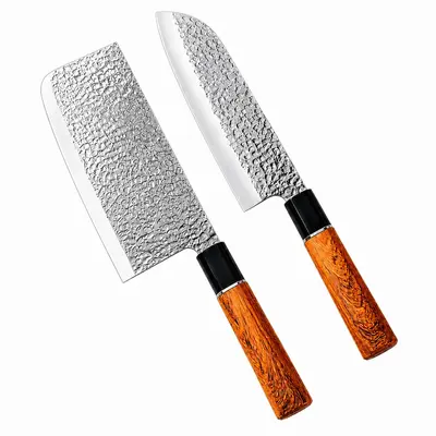 Geschmiedetes Küchenmesserset mit Obst- und Gemüsemessern, Edelstahl