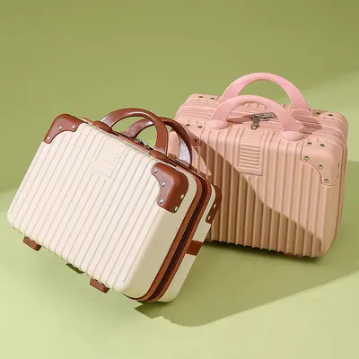 Personalisierter kleiner Koffer 14 Zoll Kosmetikbox Geschenkartikel kleine Mini-Reisekästchen mit Zahlenkombinationsschloss Kosmetiktasche