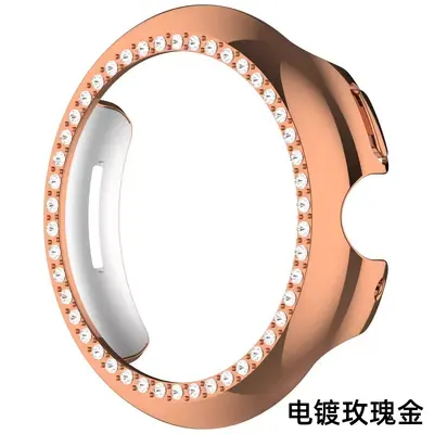 Google Watch5 Protective Case with Single Diamond Electroplated Finish - 7
