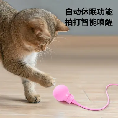 Pet Cat Teaser Wand Electric Cat Toy Interactive Pet Toy Automatic Rotating Cat Teaser Light Bulb Educational Kitten Toy