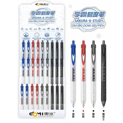 Dongmi 993 Academic Scale Pen Large Capacity Retractable Gel Pen High Quality 0.5CS Student Exam Signature Black Pen. - 2