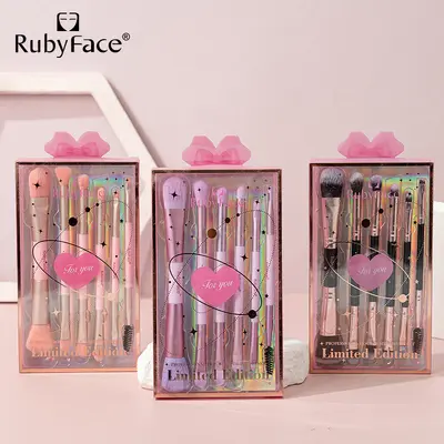 RUBYFACE spot makyaj fırça seti 5 çift başlı çok fonksiyonlu makyaj fırçaları profesyonel makyaj makyaj araçları sınır ötesi
