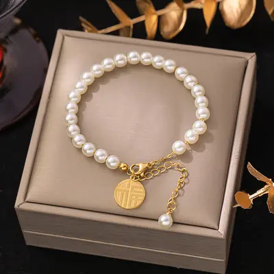 Langlebiges neues Titanstahl-Armband für Damen im europäischen und amerikanischen Stil, vielseitige ins-Mode-Handschmuck, modische Handschmuck für Mädchen, hochwertig - 10