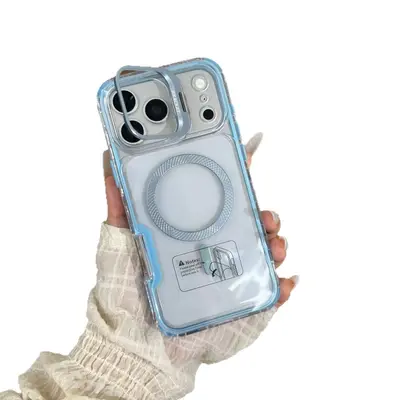 iPhone 18 Pro Max phone case, stand function, transparent