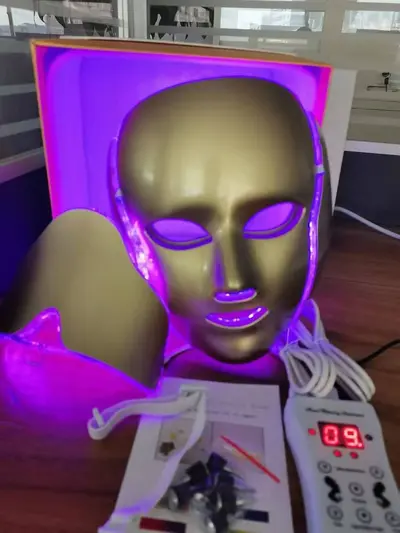 Cross-border home beauty equipment photon skin rejuvenation device LED color light spectrometer beauty device with neck mask 7-color beauty device - 8