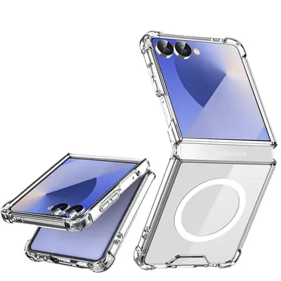 Samsung Z Flip 8 ve Z Fold 7 katlı telefon kılıfı, manyetik ve şeffaf