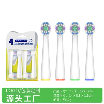 Replacement Brush Heads Compatible with Oral-B Electric Toothbrush, Soft Bristles - 9