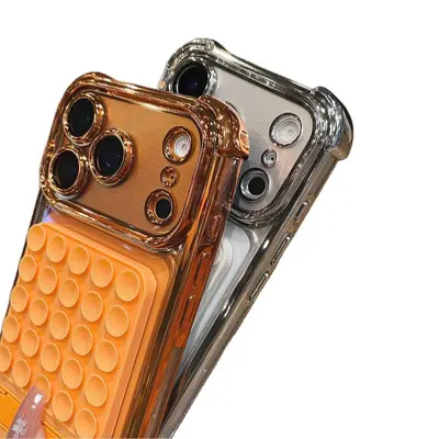 iPhone 17 Pro Max silicone suction bracket phone case