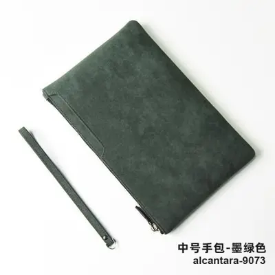 Echtleder-Herren-Clutch im Umschlagdesign, klein - 9