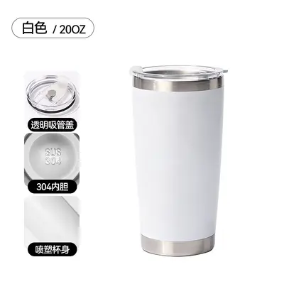 304 paslanmaz çelik 20oz çift katmanlı termos araba bardağı - 10