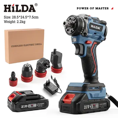 21V Brushless 4-in-1 Multi-Function Tool Cross-Border Lithium Battery Electric Cordless Drill Set 16.8V