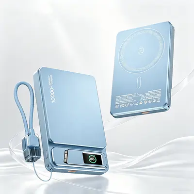 3C Certified MagSafe Power Bank C2 with TFT Color Screen and Stand - 8