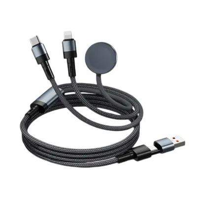 3-in-1 100W super fast charging cable for Apple, Huawei and smartwatches