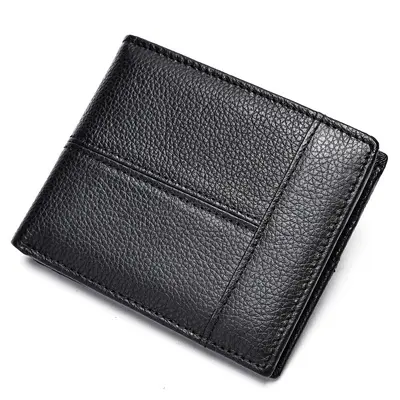 Men's Genuine Leather Wallet with RFID Protection, Cowhide - 13
