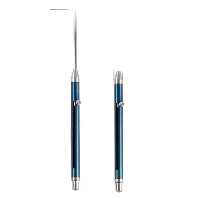 Multifunktionales teleskopisches Zahnstocher-Set aus Edelstahl - 6
