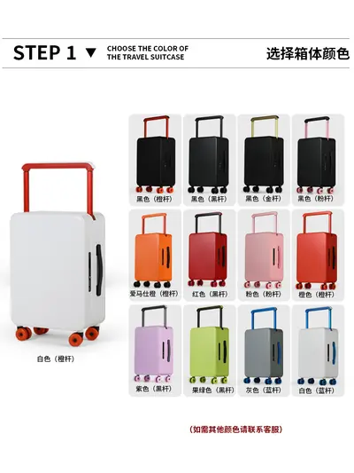 Customizable Trolley Luggage, Durable with Silent Spinner Wheels - 5