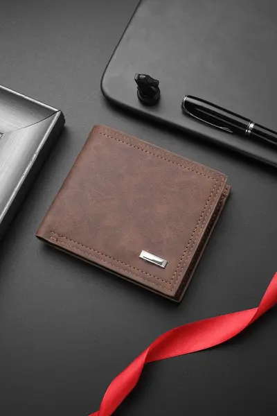 Herren-Lederbrieftasche, multifunktional, kurzes Modell - 7