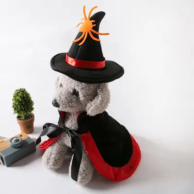 Pet Cape for Halloween, Cat and Small Dog Dress, Adjustable - 10