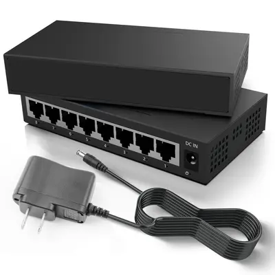 Yeni Model 8 Port Yüz Megabit Ethernet 10/100M Switch Ev Güvenlik Kamerası Ofis Bilgisayar Ağ Kablosu Dağıtıcı