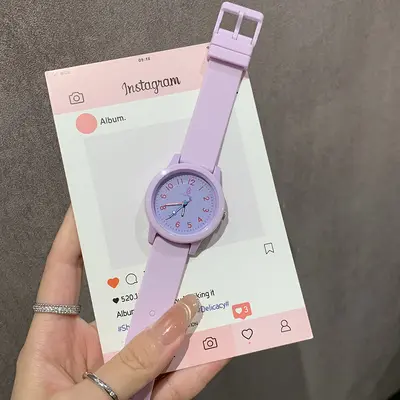 Dopamine quartz watch women silicone fresh style - 10