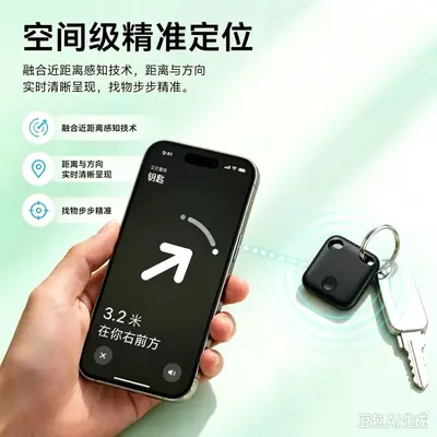 Şarj edilebilir Bluetooth akıllı takip cihazı, Find My uyumlu - 5
